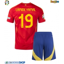 Maglie da calcio Spagna Lamine Yamal #19 Prima Maglia Bambino Europei 2024 Manica Corta (+ Pantaloni corti)